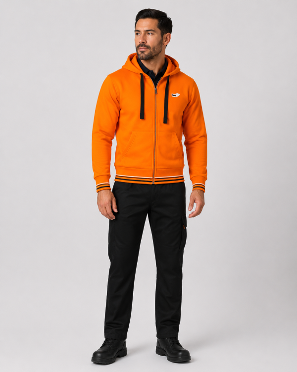 Uniforme Corporativo con Polerón de Franela de Algodón y Pantalón Cargo