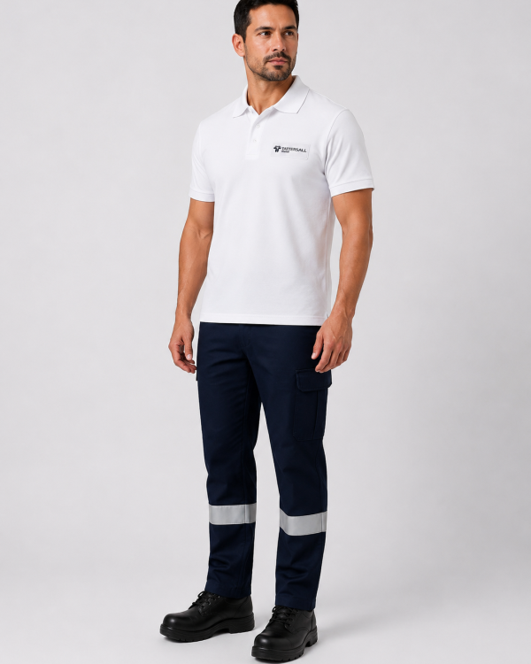 Uniforme Corporativo con Polo Piqué de Algodón y Pantalón Cargo Reflectante