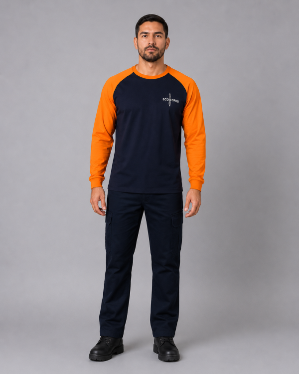Uniforme para Mantención de Aeronaves con Polera Manga Raglán y Pantalón Cargo